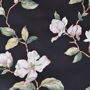 Vintage 1980s Blumen Tapete – Handbemalte Tapete – Wilde Blumen – Wilde Blumen – Wildblumen – Wildware FNH20-5