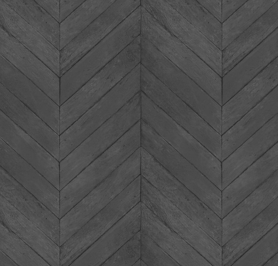Dark Charcoal Chevron Wood Wallpaper Contemporary Masculine - Etsy Ireland Dark Charcoal Chevron Wood Wallpaper Contemporary Masculine - Etsy Ireland