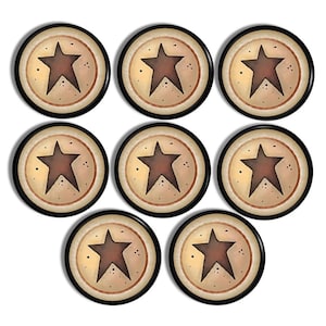 Primitive Star Knob, Rustic Farmhouse Folk Art Drawer Pull, Country Kitchen Cabinet Hardware, Americana Laundry Cupboard Handle 417i29 R2