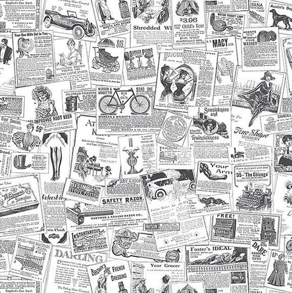 Norwall Black and White Vintage Newspaper Print Wallpaper  Amazonin Home  Improvement