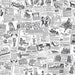 Vintage Newspaper Wallpaper, Old Newsprint Victorian Bathroom, Country Farmhouse Laundry Room, Antique Barber Shop - 12'x9' Sample BK32083so 