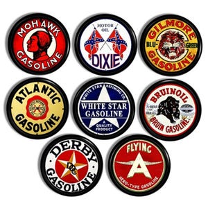 Antique Gas Station Cabinet Knobs, Oil Company Memorabilia, Vintage Industrial Drawer Pull, Mechanic Service Garage Automobile Sign 816M1 #1