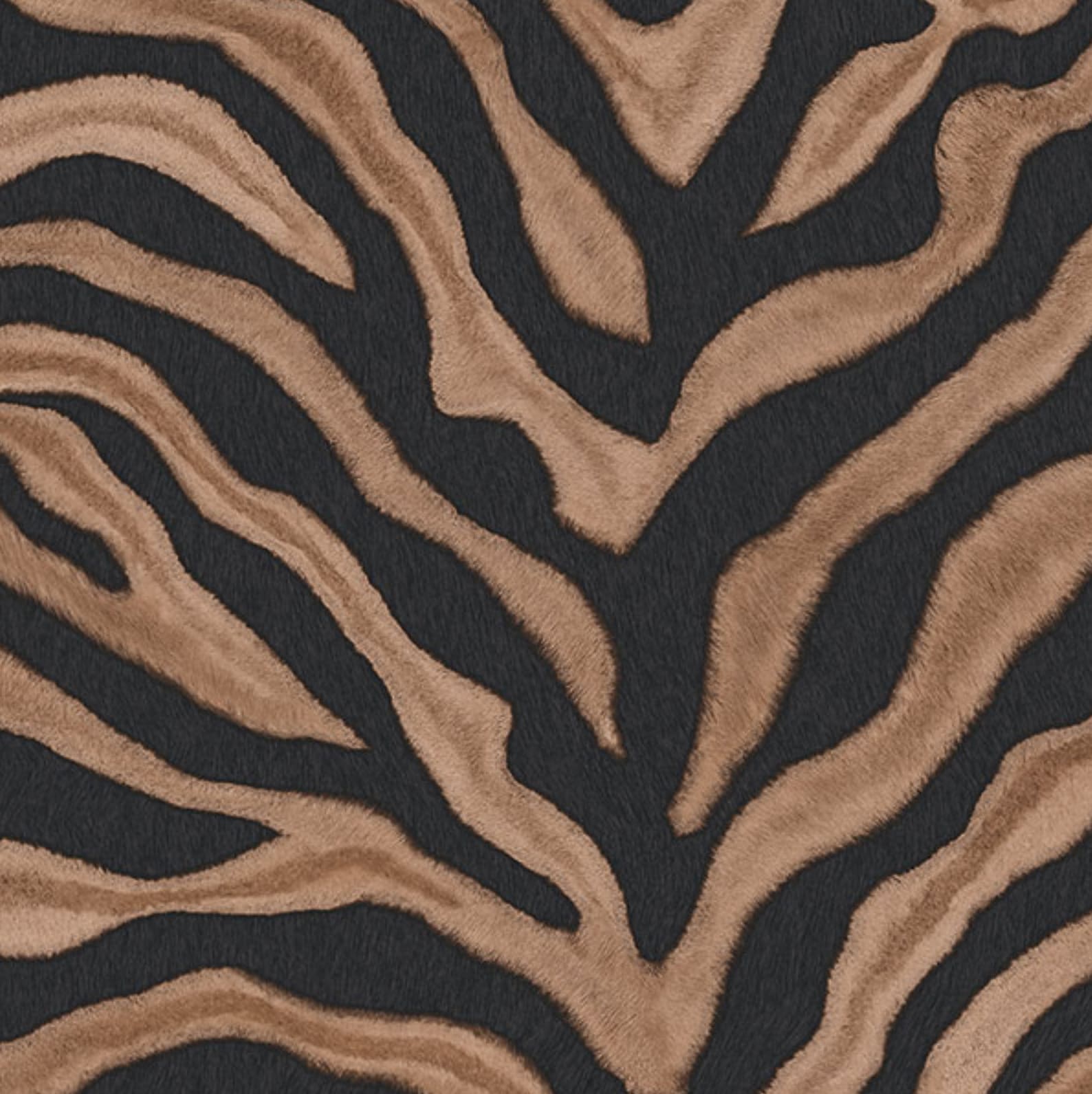 Realistic Black Zebra Stripe Wallpaper Faux Fur Pelt Etsy