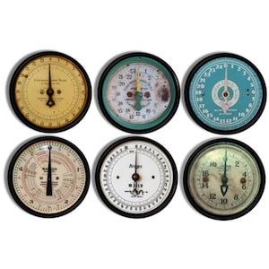 Antique Weigh Scale Dial Theme Cabinet Knobs, Vintage Industrial Farmhouse Kitchen, Rustic Rusty Meter Look Drawer Pull Handles 816C46 #2 R3