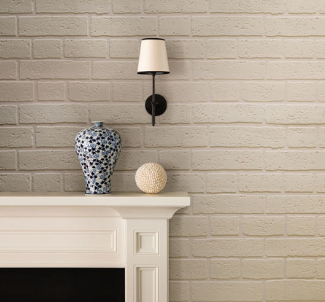 Exposed Brick Paintable Texture Wallpaper – Rustic Country Farmhouse Laundry, Minimalist Industrial Block Texture - By The Yard 497-99423so