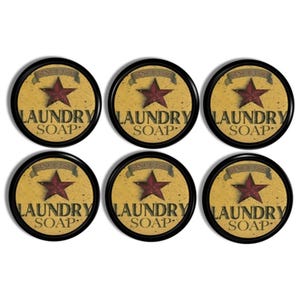 Rustic Laundry Room Cupboard Knobs, Primitive Cabinet Drawer Pulls, Amish Barn Star Vintage Soap Ad, Antique Farmhouse Decor 119C17 R3