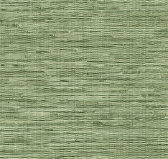 Block Print Stripe Grasscloth Wallpaper in Celery  Krane Home