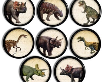 Dinosaur Dresser Knobs, Jurassic Boys Room, Decorative Trex Door Handle, Triceratops Drawer Pull Cabinet Hardware 816D1 #1 R2