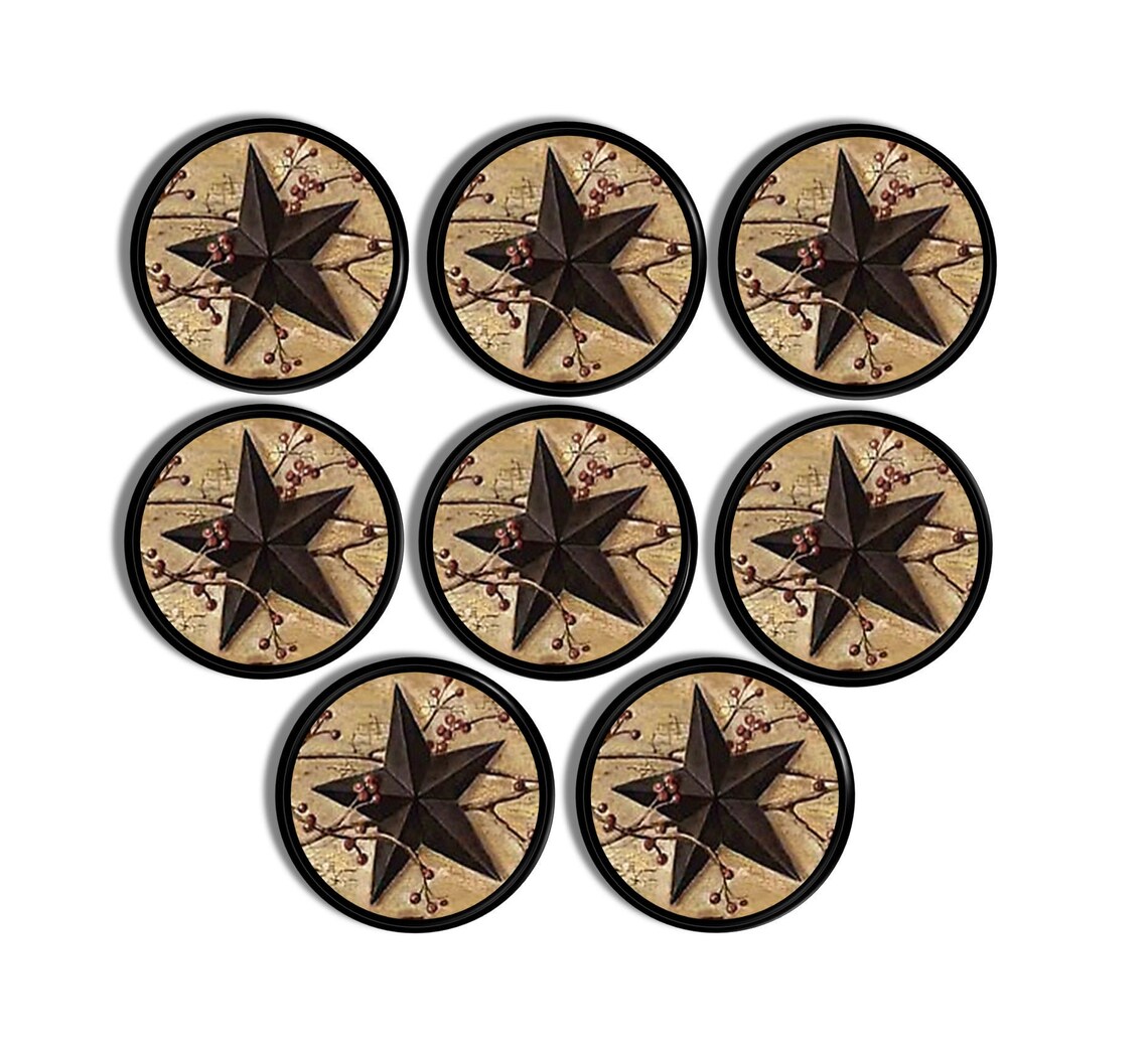 Classic Primitive Barn Star Knob Vintage Farm Drawer Pull Etsy