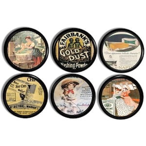Vintage Laundry Soap Brand Cabinet Knobs, Old Fashioned Cleaning Product Ad, Rustic Farmhouse Drawer Pull Handles 119C1 #5 .