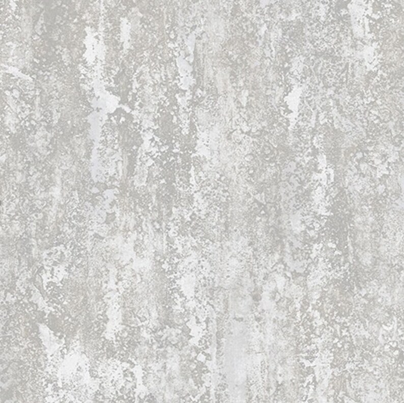 Silver Gray Weathered Plaster Wallpaper Rustic Stucco Wall Etsy
