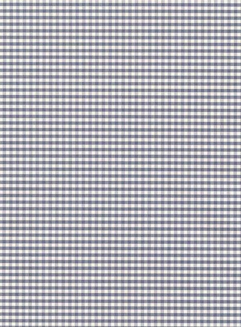 Small Blue Gingham Check Wallpaper Shabby Country Cottage Etsy