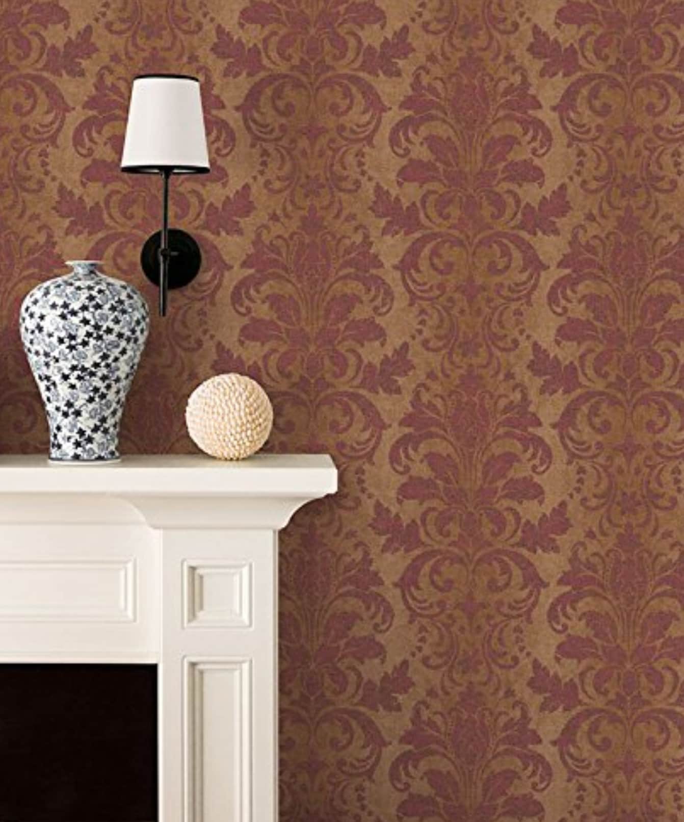 Damask Wallpaper Dining Room Ideas 30 Elegant And Chic Living Rooms
