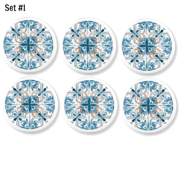 ポルトガルのアズレージョ タイル アート キャビネット ノブ