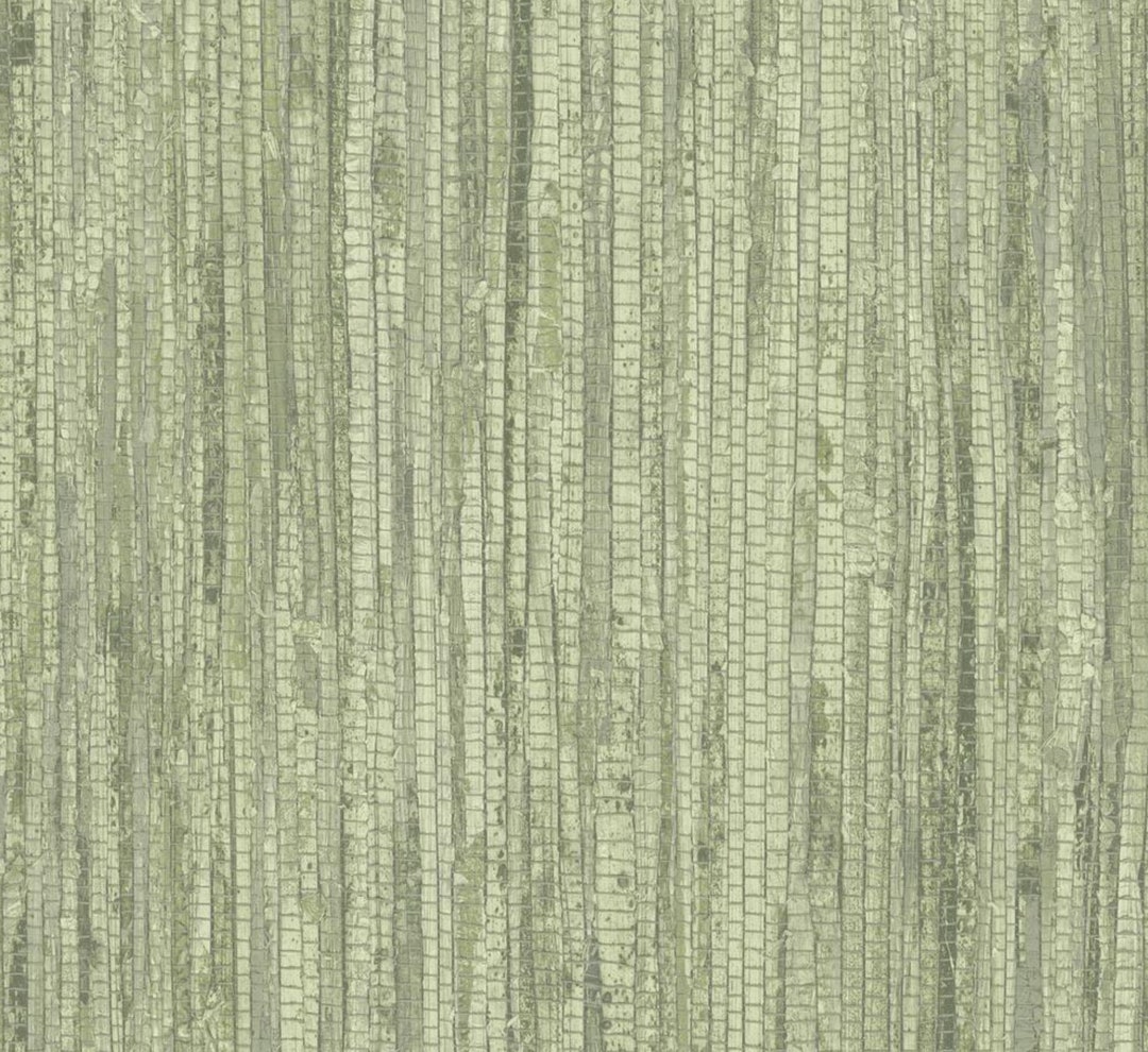 Distressed Painted Grasscloth Wallpaper, Rugged Course Faux Texture