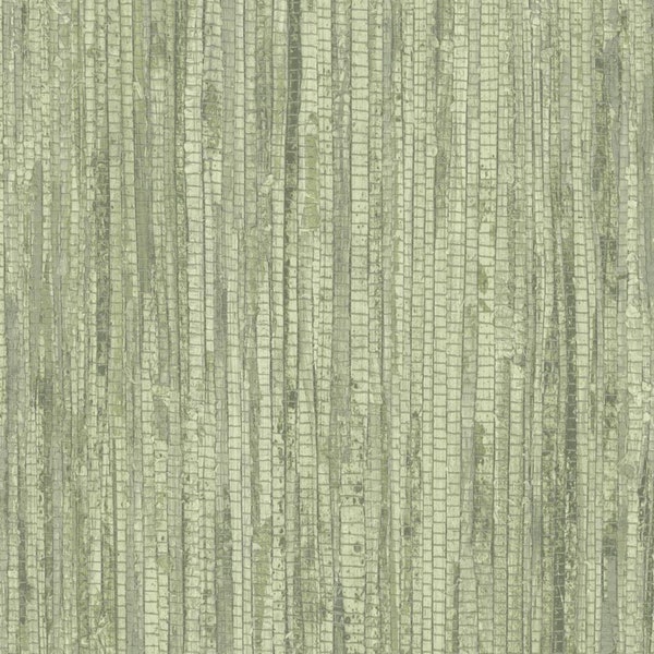 Distressed Painted Grasscloth Wallpaper, Rugged Course Faux Texture, Tropical Coastal Sea Grass, Oriental Spa Accent - 12x9" Sample G67962so