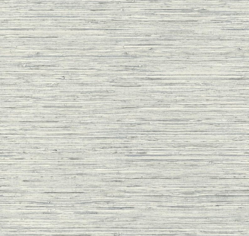 Trendy Blue Gray Grasscloth Wallpaper Faux Woven Texture Etsy