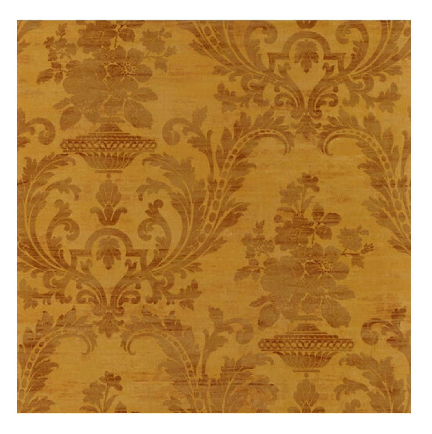 アンティーク壁掛け作品 Distressed Worn Damask Faux Tapestry Wallpaper, Old Faded
