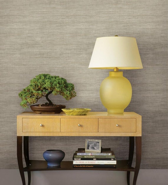Tan Seagrass Wallpaper Faux Grass Cloth Texture Neutral Coastal Farmhouse Natural Bohemian Minimalist Accent 12 x9 Sample FD23284so