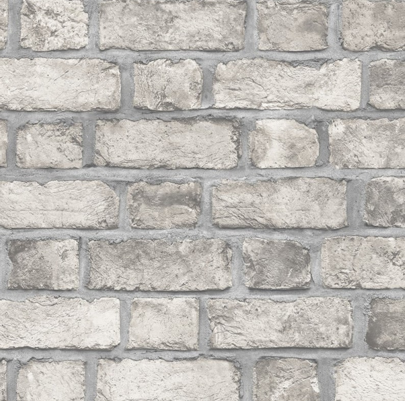 Whitewashed Weathered Brick Wallpaper Rustic Exposed - Etsy Canada