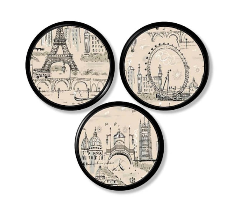 Paris Chic Drawer Pull Eiffel Tower French Landmark Bedroom Etsy