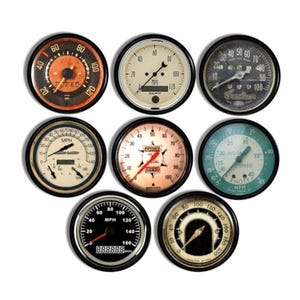 Tachometer Knöpfe, 8 Schubladen Griffe, Mancave Automobile Garage, Meter Schrank Griff, antikes Steampunk Industrie Zifferblatt 119A1 # 1.