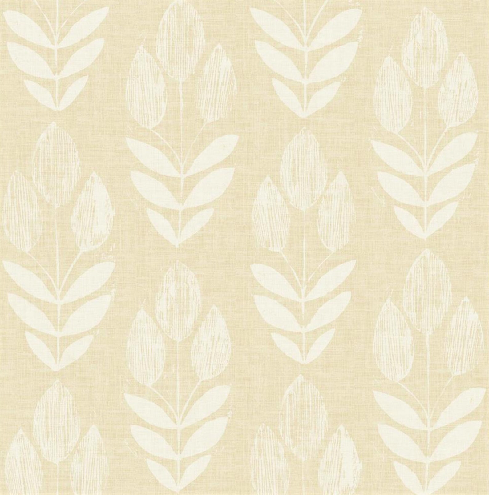 Primitive Folk Art Floral Wallpaper Neutral Tulip Garland - Etsy