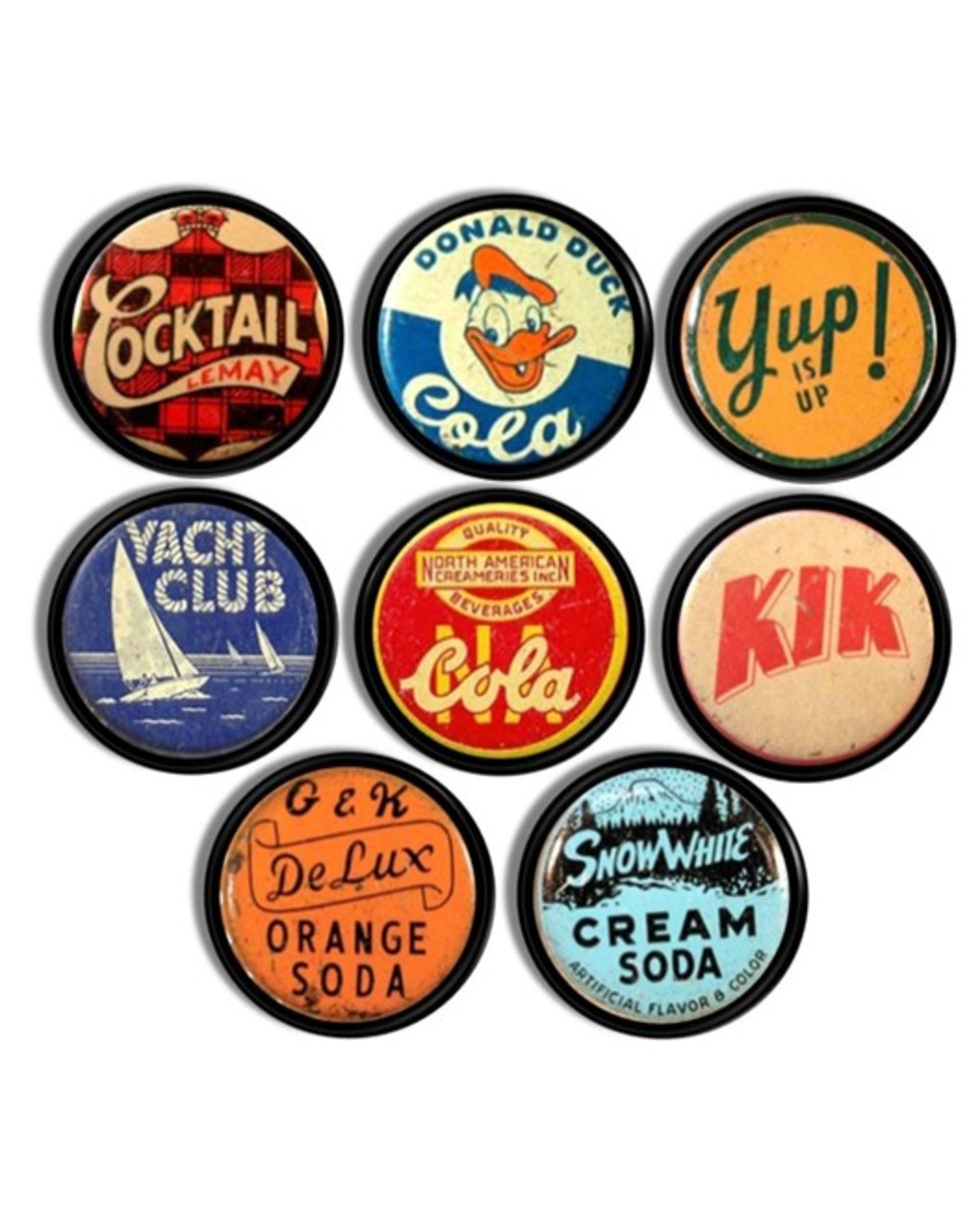 Vintage Beverage Cabinet Knobs, Retro Soda Shop Kitchen Cupboard, Pop Bottle Cap Drawer Pull, Antique Furniture Handle 915D1 #1 R2