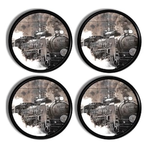 Decorative Antique Steam Engine Cabinet Door Knobs, Steampunk Locomotive Drawer Pull, Railroad Industrial Office Décor 115J9 .