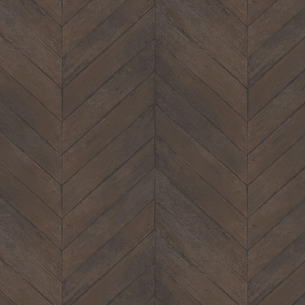 Dark Chevron Wallpaper – Faux Texture Accent, Rustic Lodge Entry, Modern Shiplap Wood Slat, Distressed Barnwood Plank -12x9" Sample G67997so