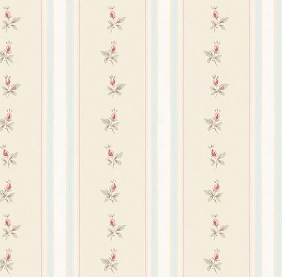 Vintage Rose Trellis Stripe Vintage Rose Trellis Stripe
