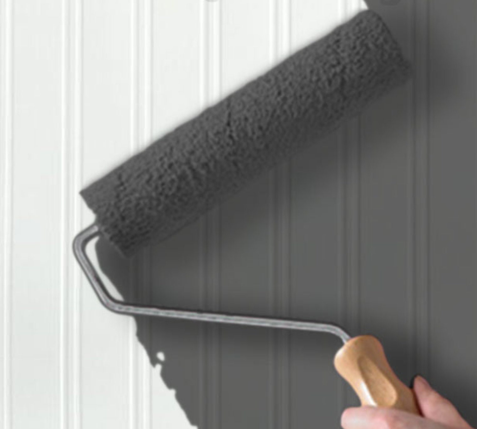 Paintable Beadboard Embossed Texture Wallpaper – Rustic Shiplap Ceiling ...