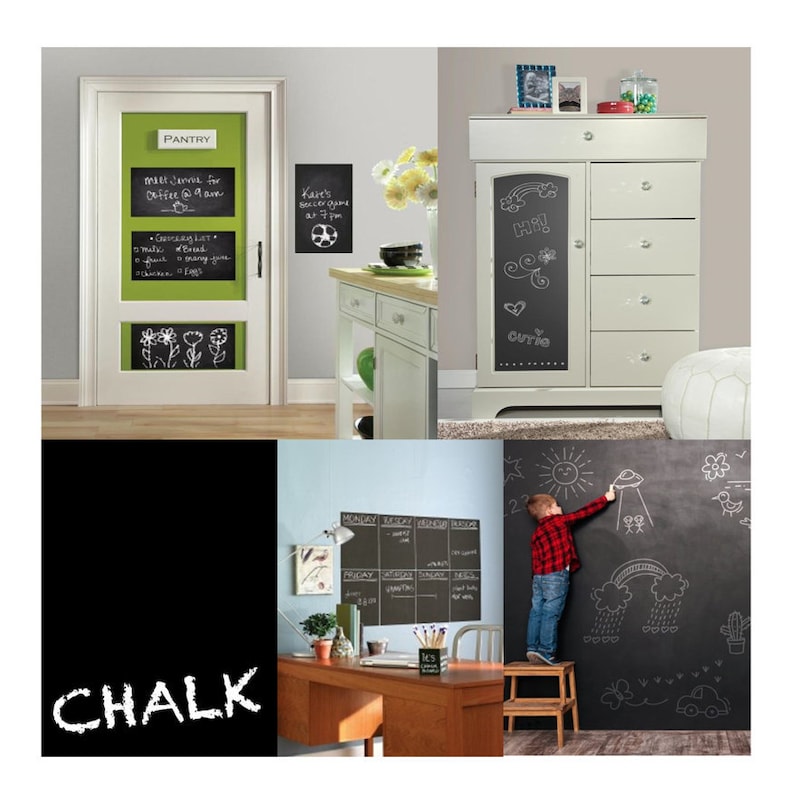 Chalkboard Wallpaper Peel Stick Removable Wall Decal Home - Etsy