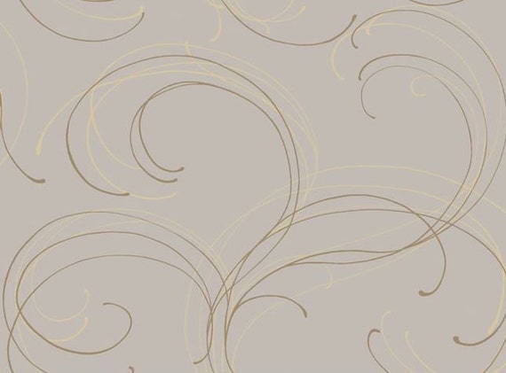 Cream And Golden Printed Vinyl Wallpaper For Wall Decoration Size 106 X  5 w X L M