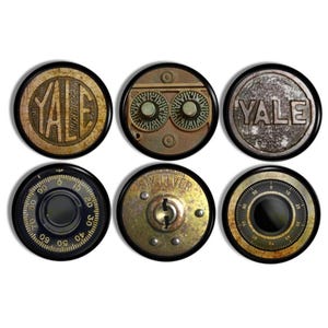Combination Safe Dial Furniture Knob, Vintage Industrial Drawer Pull, Antique Vault Lock Cabinet Door Handle, Steampunk Hardware 815Z8 .