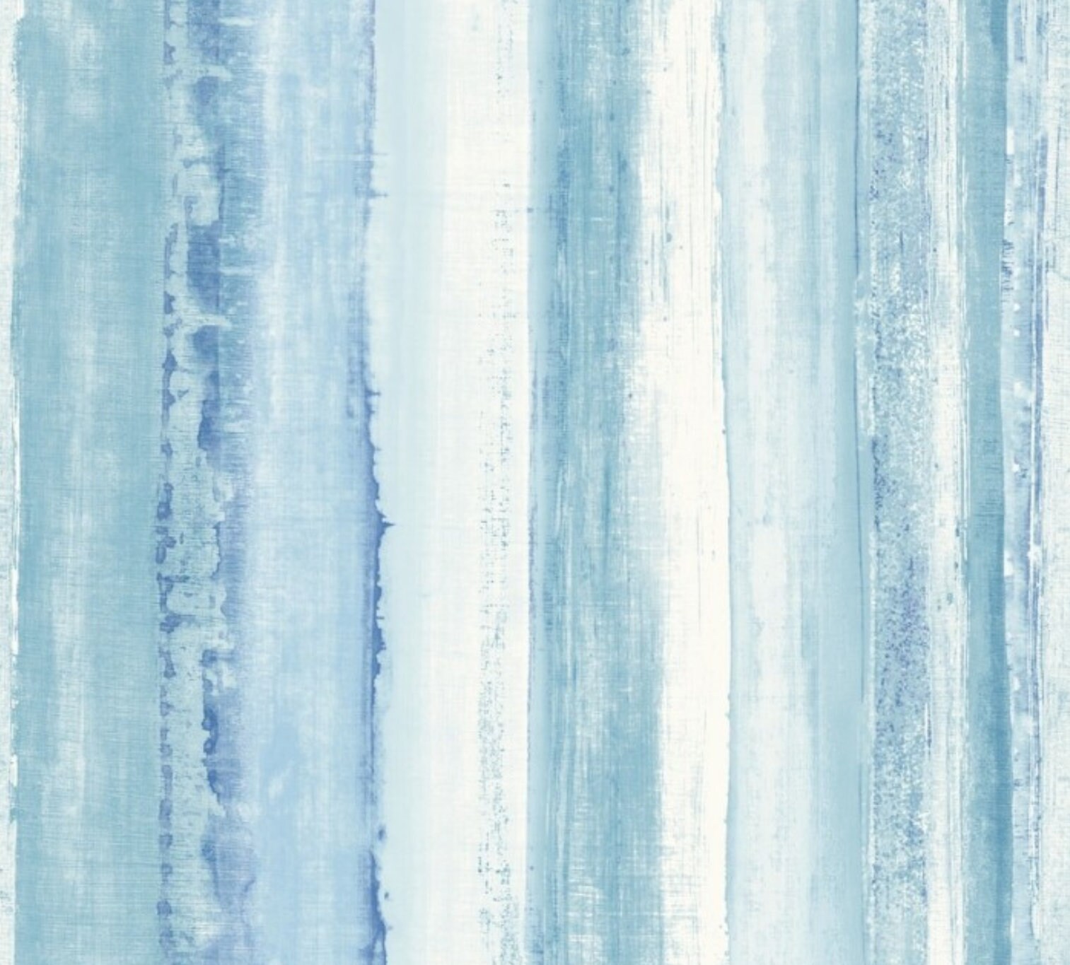 Serene Blue Watercolor Stripe Wallpaper, Peel & Stick Nautical Accent, Coastal Beach House Cottage, Fun Beachy Boho Bath - 12x9" Sample A-22