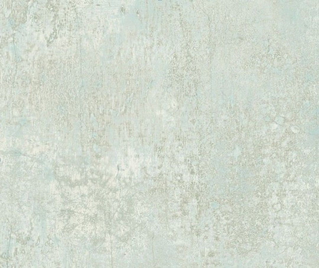 Weathered Chippy Blue Green Faux Textured Wallpaper Distressed Faded ...