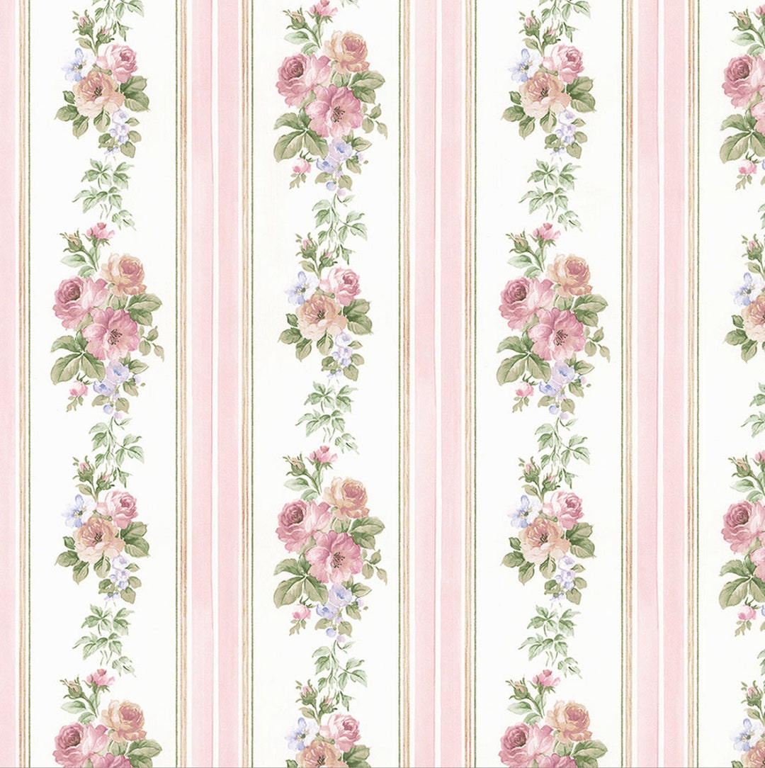 white floral wallpaper