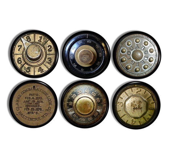 Antique Safe Dials Dresser Knob Set Vintage Industrial Etsy