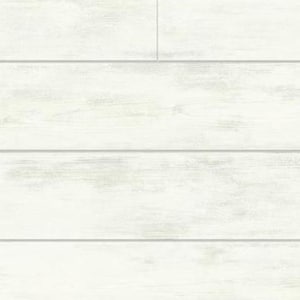 White Shiplap Barnwood Wallpaper - Shabby Coastal Cottage Plank, Modern Rustic Farmhouse, Beach House Wood Boards - 12"x9" Sample MH1560so