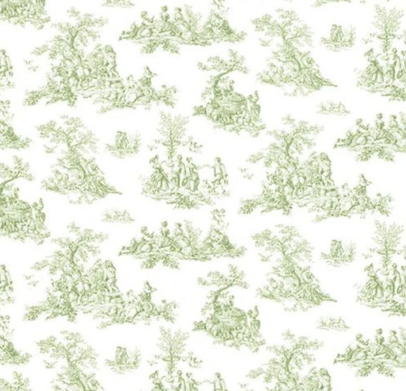 Small Scenic Toile De Joy Wallpaper Antique Mid Century Etsy