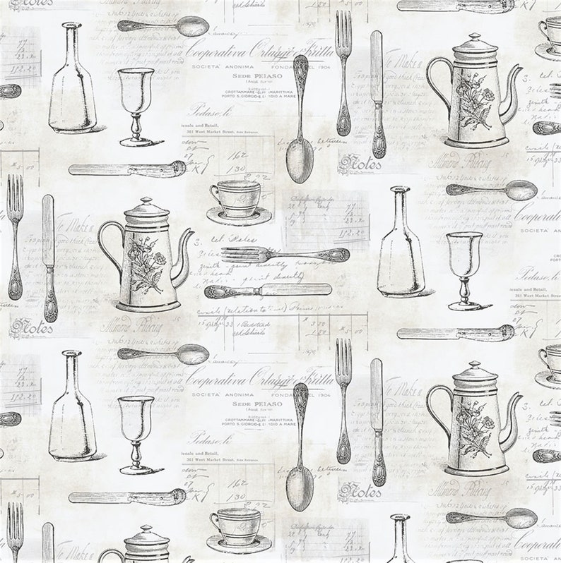 Antique Kitchen Wallpaper French Country Farmhouse Vintage Etsy UK