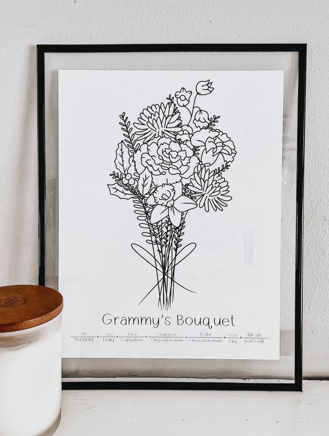 Custom Birth Flower Bouquet (digital Download) - Etsy