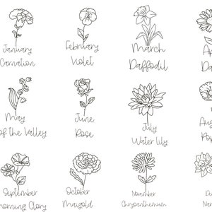 Custom Birth Flower Bouquet (digital Download) - Etsy