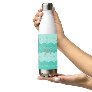 Little Turtles in a big Ocean Stainless Steel Water Bottle