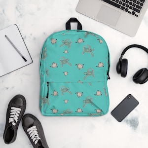 Sea Turtles and Shells Aqua Backpack