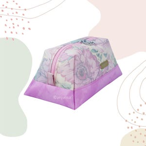 Patron de couture PDF Zody Duo Pouch - Créez votre propre pochette trapèze bicolore
