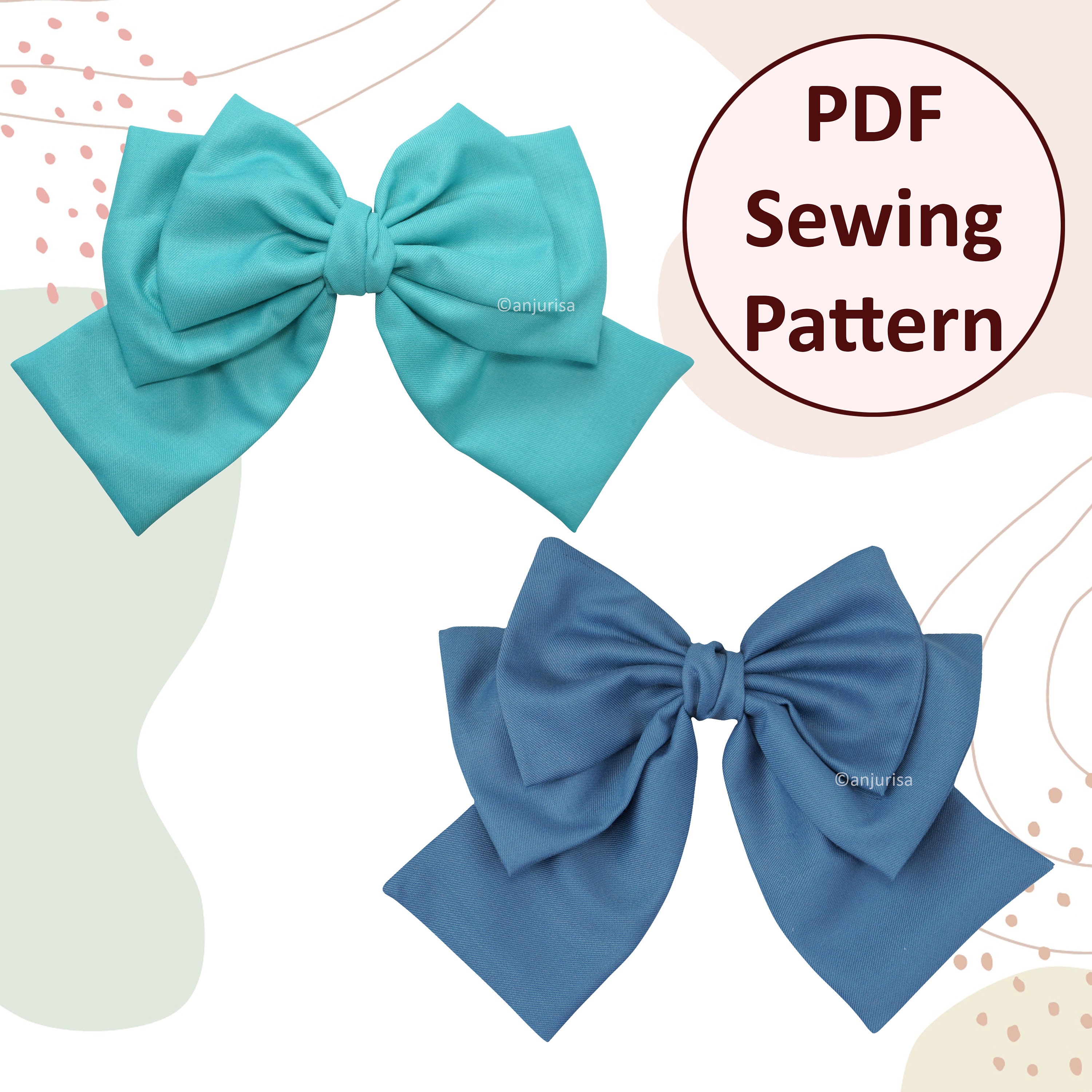 Three Layered Bow Sewing Pattern the Ultimate Hair Bow Sewing Guide ...