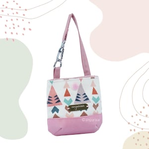 Totie Pouch Sewing Pattern: Mini Tote Keychain, No Zipper, No Hand-Sewing, Beginner-Friendly, Two-Tone, Scrap-Friendly PDF