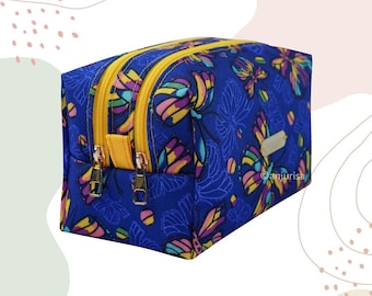 Zeni Boxy Pouch Sewing Pattern - Double Zipper PDF Template for Intermediate Sewers